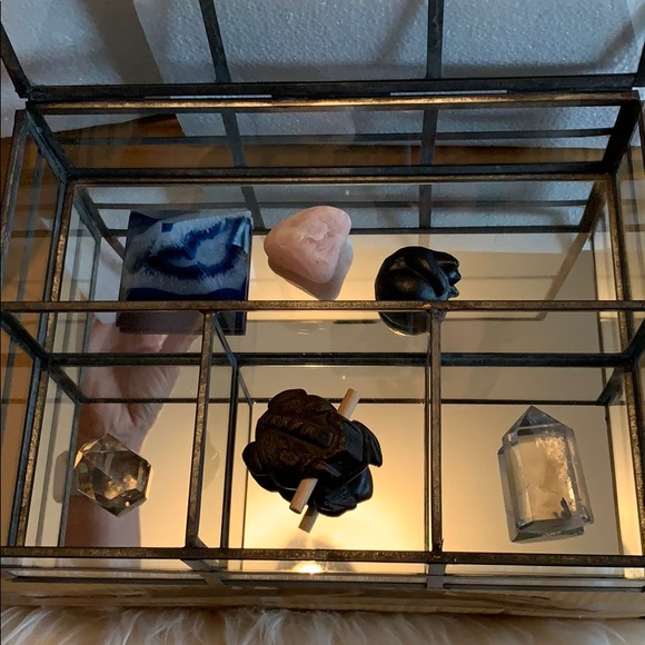 Glass and metal mirrored display case NWOT - Picture 3 of 12